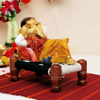 Cute Lord Ganesha on a Cot: Gift/Send Home and Living Gifts Online  CC1041584 |IGP.com