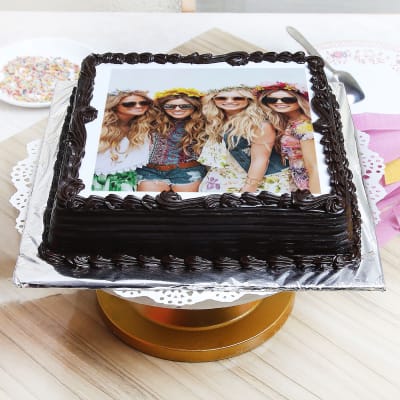 Order Dark Chocolate Personalised Photo Cake Half Kg Online at Best Price, Free Delivery|IGP Cakes