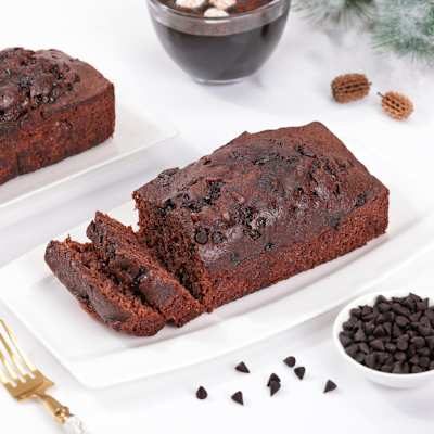 Decadent Choco Chip Christmas Loaf Cake (250 Gm)