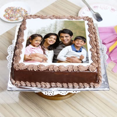 Chocolate Photo Print - Birthday Cake With Photo Print Transparent PNG -  700x700 - Free Download on NicePNG