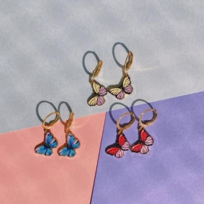 Buy/Send Earring Butterfly Huggies Online | IGP | JVS1218608