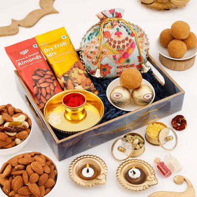 Buy/Send Exuberant Celebrations Bhai Dooj Hamper Online | IGP | JVS1267556