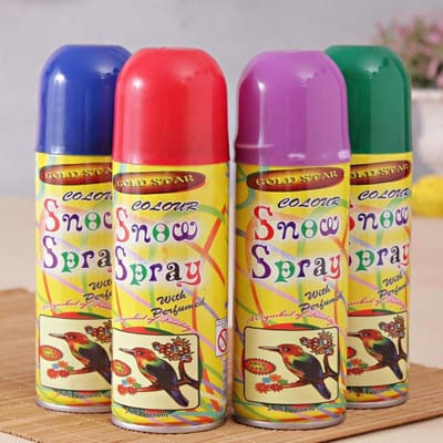 Four Color Snow Spray Set Gift Send Holi Gifts Online L11025523 Igp Com Choose from 510+ holi color graphic resources and download in the form of png, eps, ai or psd. four color snow spray set