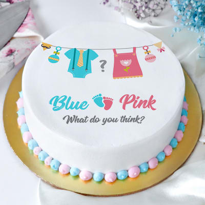 Order Girl Or Boy Baby Shower Poster Cake Eggless Half Kg Online At Best Price Free Delivery Igp Cakes