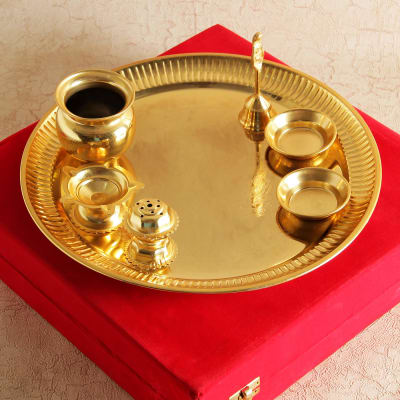 Pooja Accessories Online - Buy Aarti Thali, Pooja Samagri & Silver ...