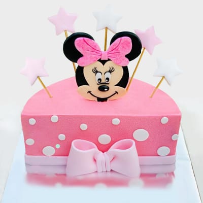 Order Half Year Minni Mouse Theme Birthday Cake 1 5 Kg Online At Best Price Free Delivery Igp Cakes