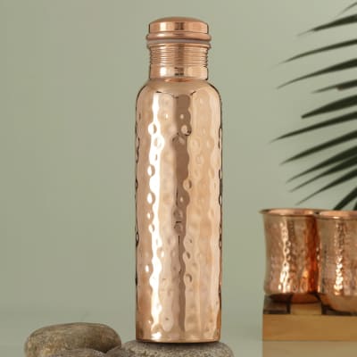 Hammered Copper Water Bottle