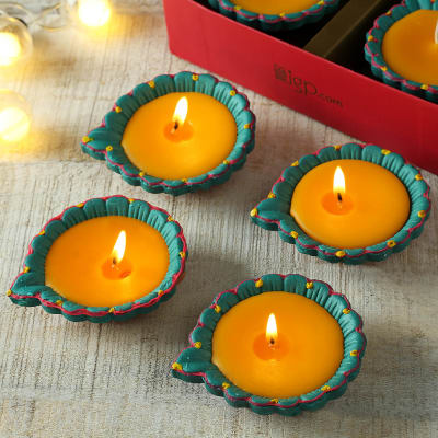 Gifts Puppet Doll Tea Lights Holder Set of 2 Without Wax . Decorative Lighting Accessories Candle Stand Tealight T-Light Holder for Diwali /& Festival Decor