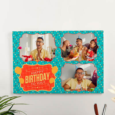 Happy Birthday Personalized Canvas Frame