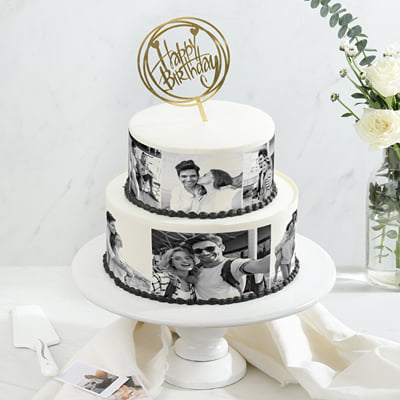 Buy/Send Happy Birthday - Personalized Photo Cake (2 Kg) Online | IGP ...
