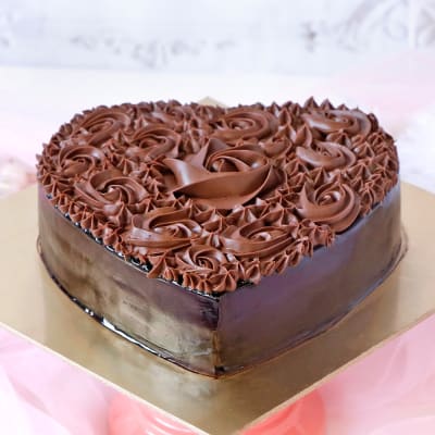 Send Heart shape chocolate flavour photo cake Online | Free Delivery | Gift  Jaipur