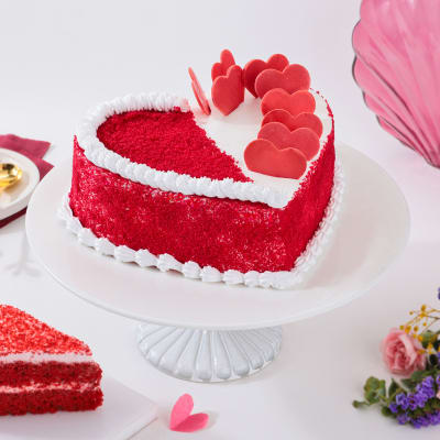 Heart Shaped Red Velvet Cake