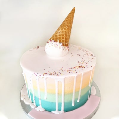 Keyk Arte  3D ice cream cone cake for a young girl birhday celebration  last night  Facebook