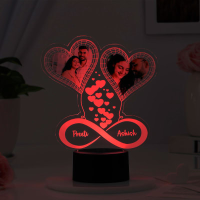 Infinite Love Personalized LED Lamp