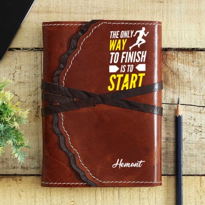 Inspiring Personalized Brown Journal