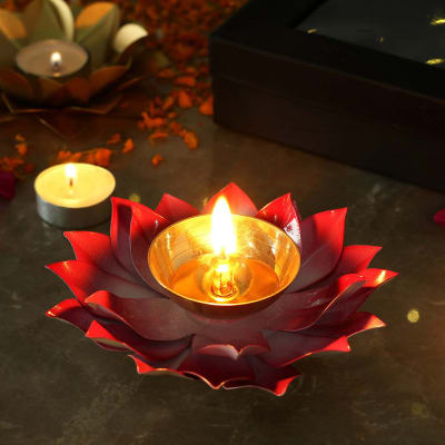 lotus flower diya