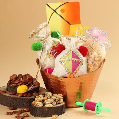 Delightful Happy Lohri Gift Hamper With Your Personnel Message Handmade Lohri  Gift Favors With Nuts Lohri Return Gifts Family N Friends - Etsy