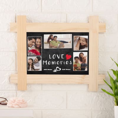 Love Memories Personalized Wooden Photo Frame