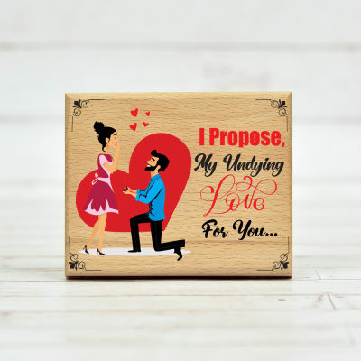 Love Proposal Special Customized Wooden Frame: Gift/Send Valentine's Day Gifts Online L11109613 |IGP.com