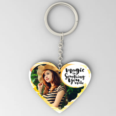 Personalized Heart Shaped Key Chain 