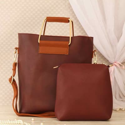 Handbags For Mother Gift Clutches Mom Online Maroon Gray Fashion Handbag With Matching Pouch