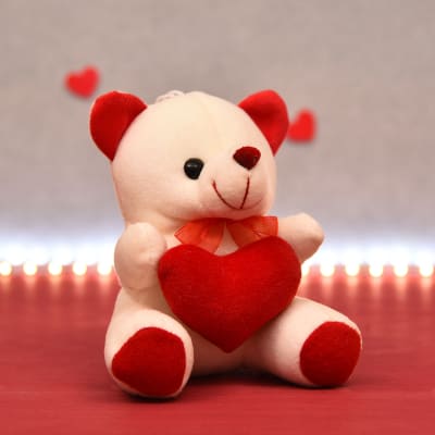 small teddy bear with heart