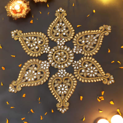 Mirror Work Patch DIY Rangoli (Set of 7)