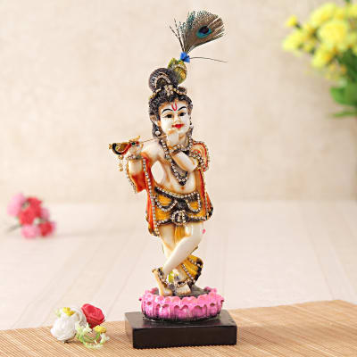 resin krishna statue