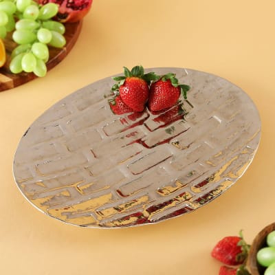 Nickel Plated Oval Serving Platter