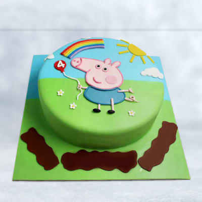 Order Peppa Pig Themed Cake Eggless 2 5 Kg Online At Best Price Free Delivery Igp Cakes