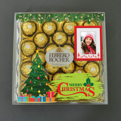 Personalized Christmas Special Box of 24 Pc. Ferrero Rocher: Gift/Send