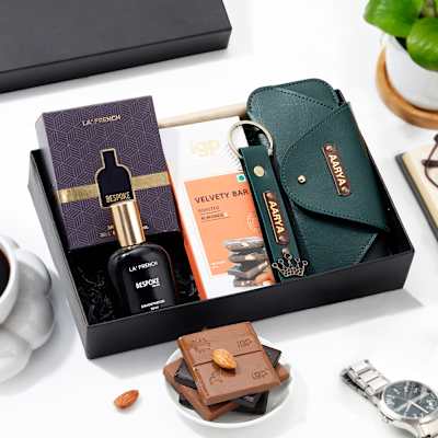 Personalized Classic Accessories Hamper For Him