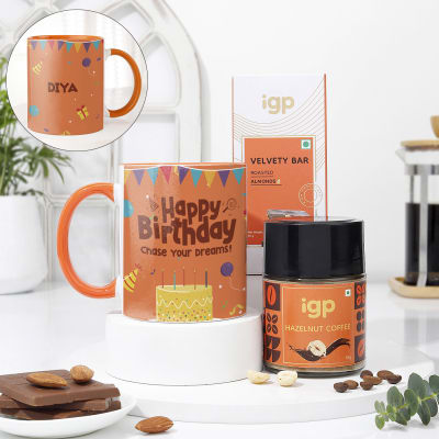 Personalized Coffee And Dreams Birthday Hamper