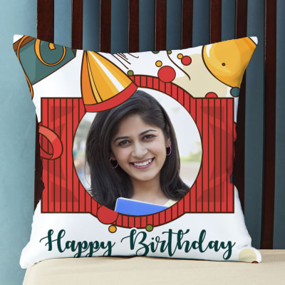 Buy/Send Personalized Happy Birthday Photo Cushion Online | IGP | J11078454