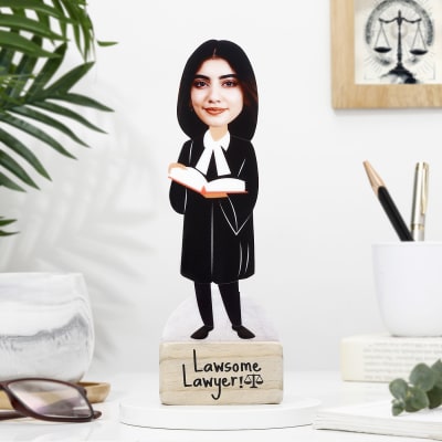 Personalized Lawsome Lawyer Caricature For Women