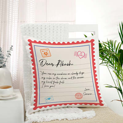 Personalized Letter Of Love Cushion