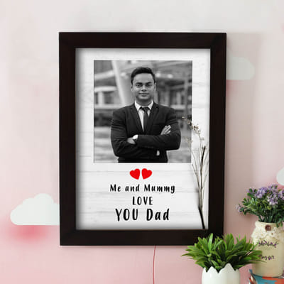 Personalized Love You Dad Wooden Photo Frame Gift Send Home And Living Gifts Online J Igp Com