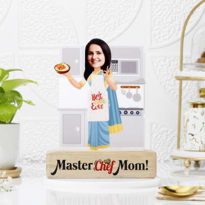 Personalized Master Chef Mom Caricature