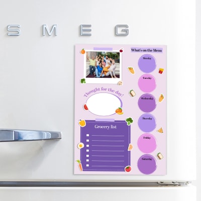 Personalized Meal and Grocery Tracker Fridge Magnet