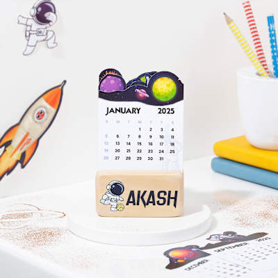 Personalized Space Theme Calendar