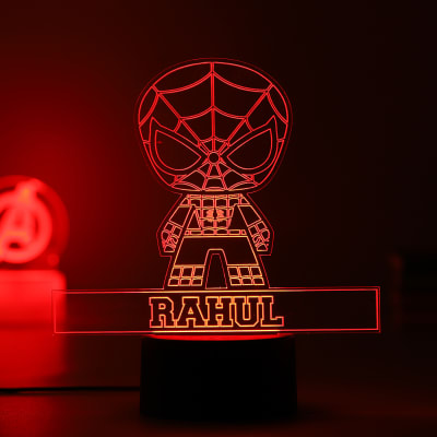 Personalized SpiderMan LED Lamp