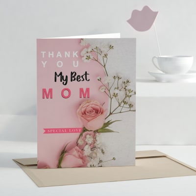 A MOTHER'S ROSE Charm Birthday Thank You Appreciation Love Greeting Card Mom 