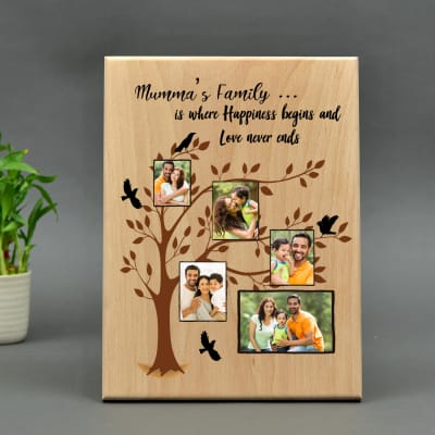 Mum Dad Sister Brother Personalised Family Tree Photo Frame Christmas Gift