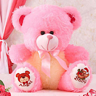 rose colour teddy bear
