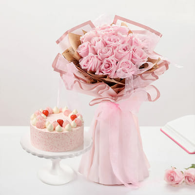 Buy/Send Pretty In Pink Gift Combo Online | IGP | JVS1421210