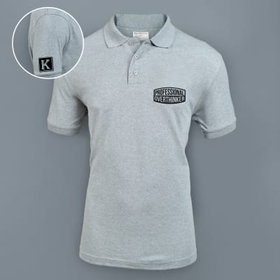 Buy/Send Professional Overthinker Personalized Polo T shirt Grey Online ...