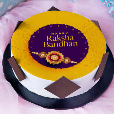Round Raksha Bandhan Cake