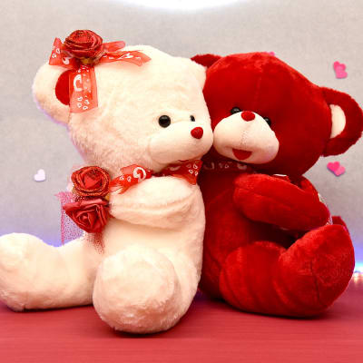 cute teddy couple dp