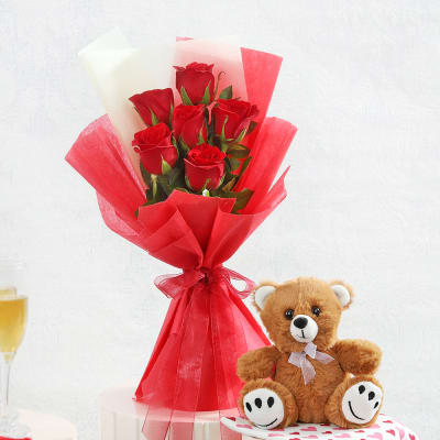 Buy/Send Roses with Teddy Love Duo Online | IGP | JVS1203197