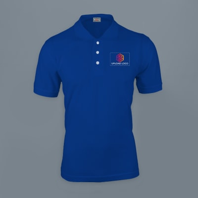 Ruffty Solids Cotton Polo T shirt for Men Royal Blue : Gift/Send ...